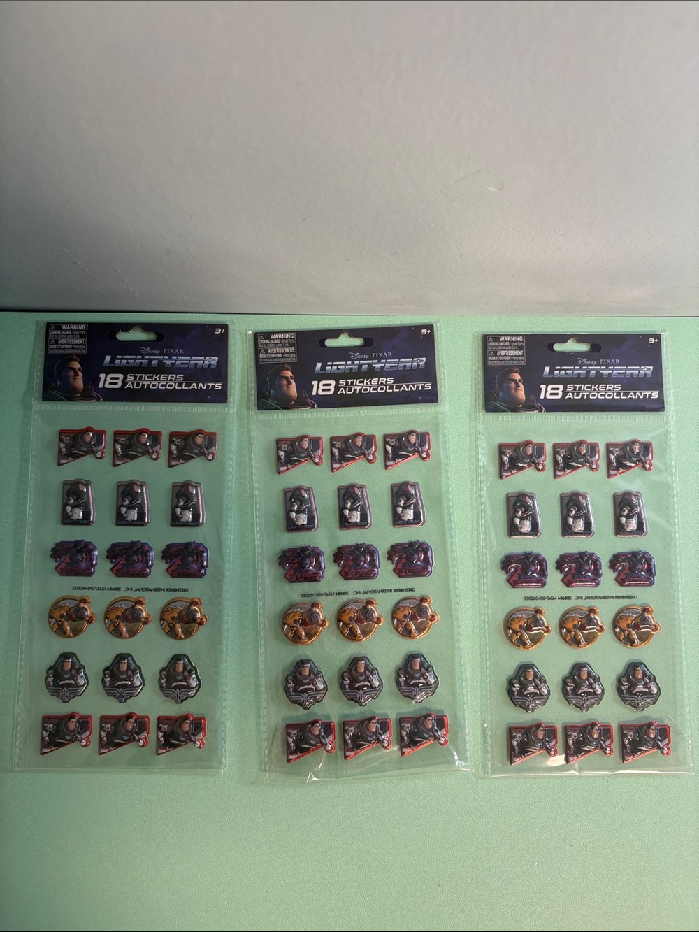Disney Pixar Lightyear 18 Stickers Lot, Toy Story Stickers, Kids 3D Stickers